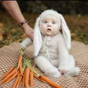 Newborn bunny outfit/sitter bunny /newborn bunny ears bonnet